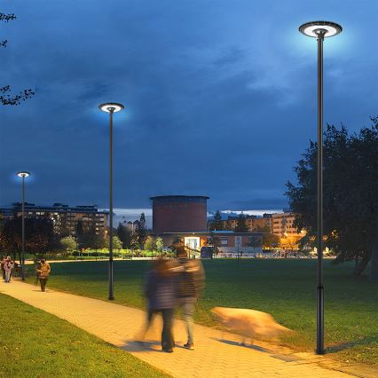 Brilagi - Farola LED con poste de 5 m URBANSPARK LED/120W/230V negra IP65