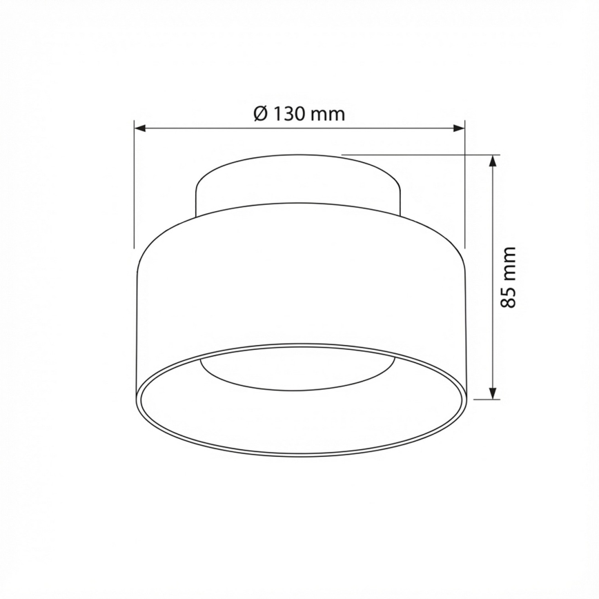 Brilagi - Foco AURA LUX 1xGX53/30W/230V, diámetro 13 cm, negro/ahumado