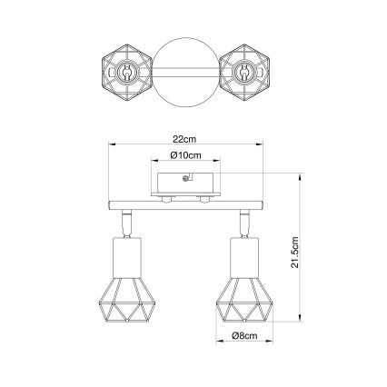 Brilagi - Foco CAGE 2xE14/40W/230V