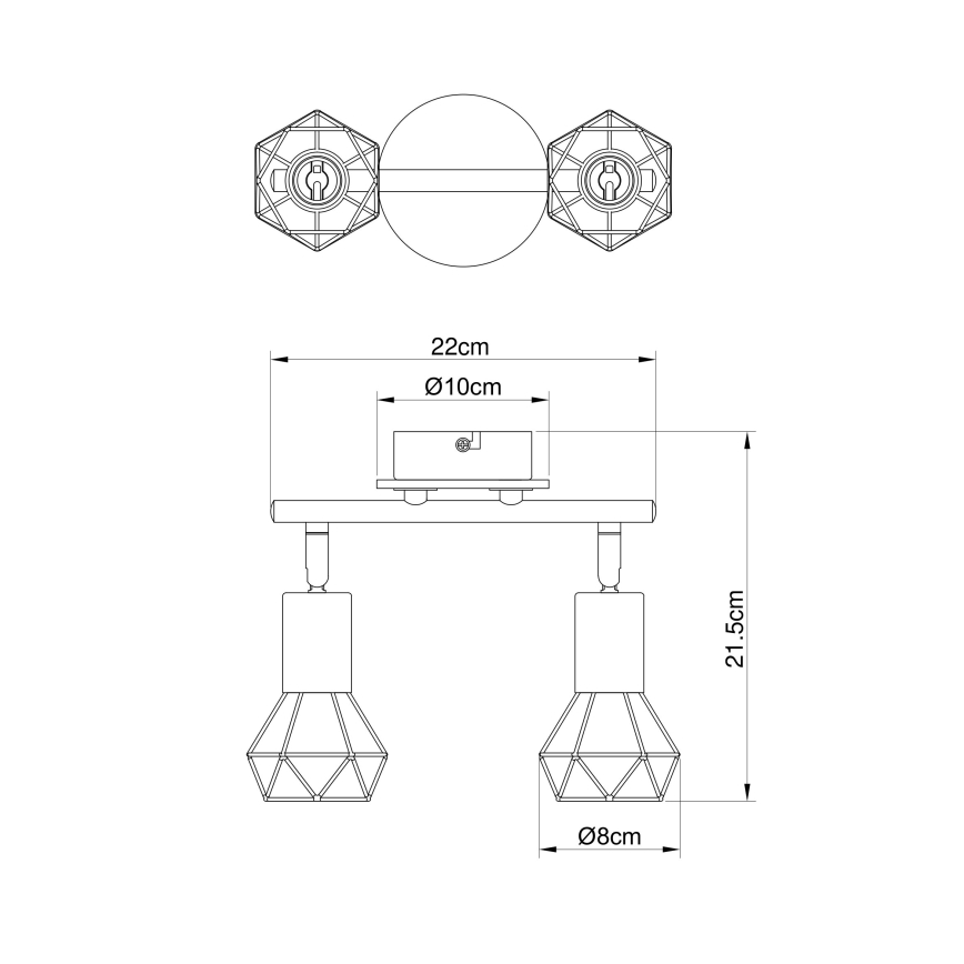 Brilagi - Foco CAGE 2xE14/40W/230V