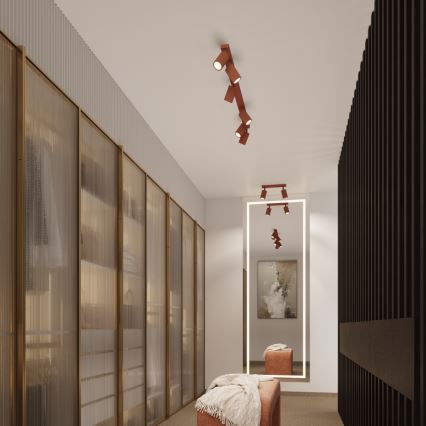 Brilagi - Foco CRESTO 2xGU10/10W/230V rojo