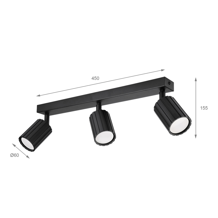 Brilagi - Foco CRISPINA 3xGU10/10W/230V negro