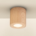 Brilagi - Foco de baño MIA 1xGU10/30W/230V 84x80 mm decoración de roble IP44