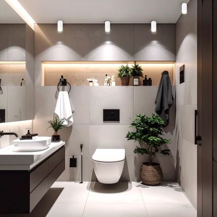 Brilagi - Foco de baño SELE 1xGU10/30W/230V IP44 blanco