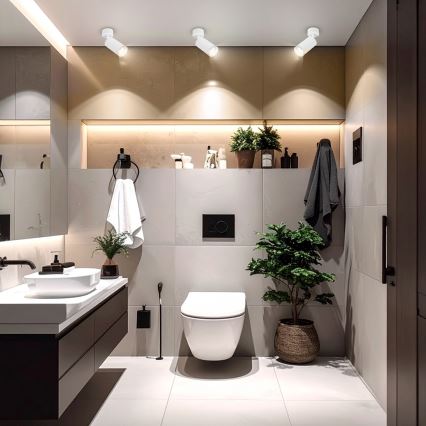 Brilagi - Foco de baño SELE 1xGU10/30W/230V IP44 blanco
