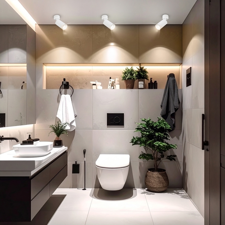 Brilagi - Foco de baño SELE 1xGU10/30W/230V IP44 blanco