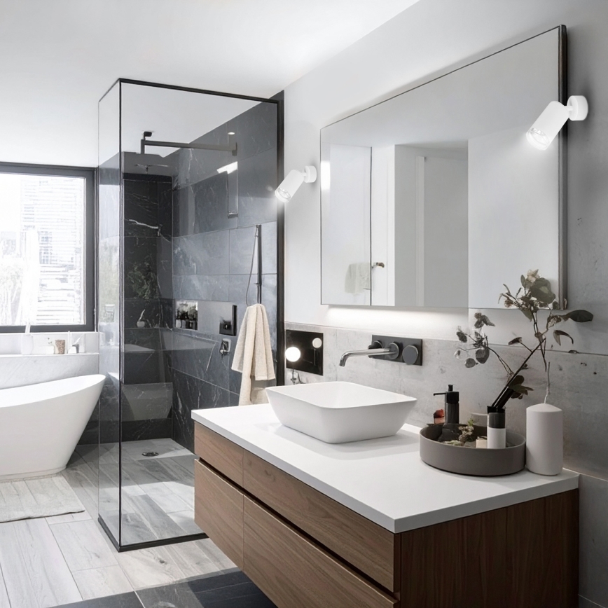 Brilagi - Foco de baño SELE 1xGU10/30W/230V IP44 blanco