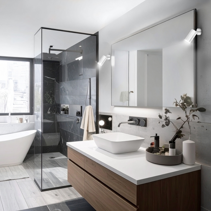 Brilagi - Foco de baño SELE 1xGU10/30W/230V IP44 cromo brillante