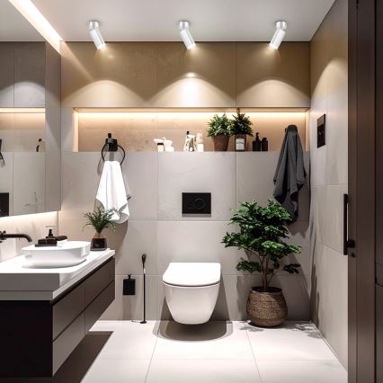 Brilagi - Foco de baño SELE 1xGU10/30W/230V IP44 cromo brillante