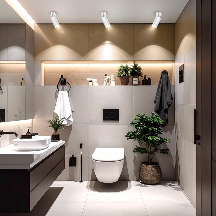 Brilagi - Foco de baño SELE 1xGU10/30W/230V IP44 cromo brillante
