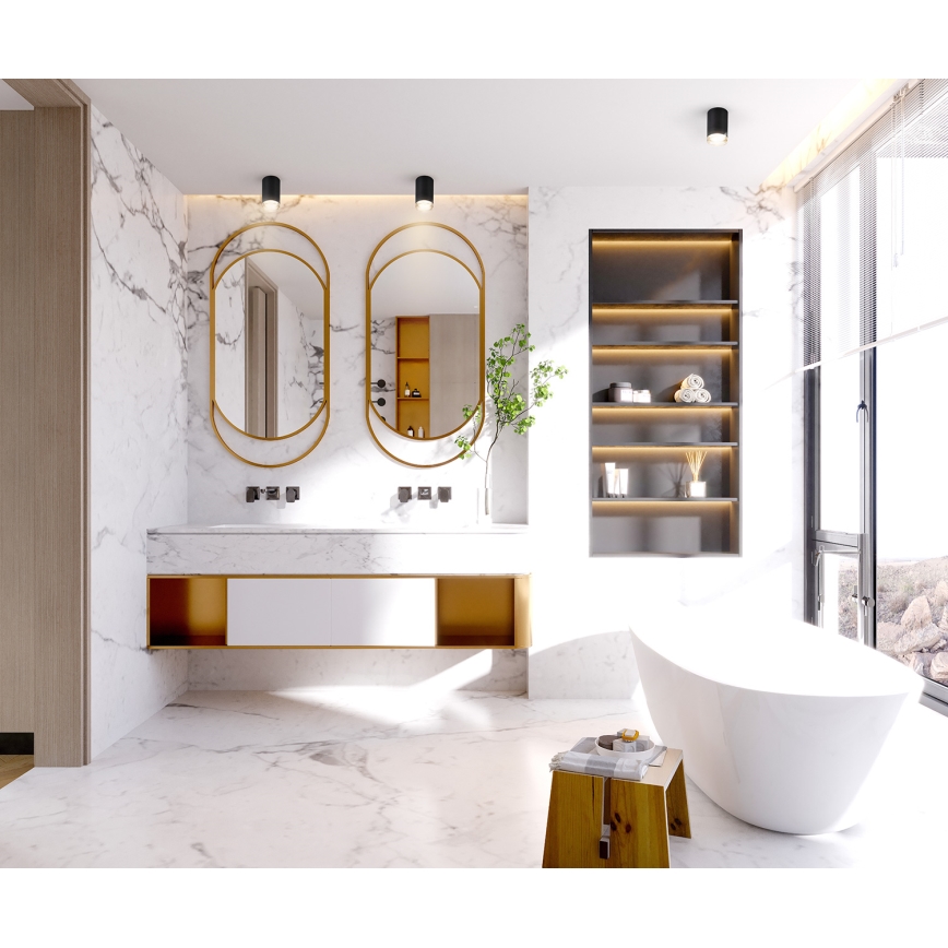 Brilagi - Foco de baño SELE 1xGU10/30W/230V IP44 negro
