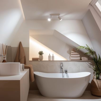 Brilagi - Foco de baño SELE 2xGU10/30W/230V IP44 blanco
