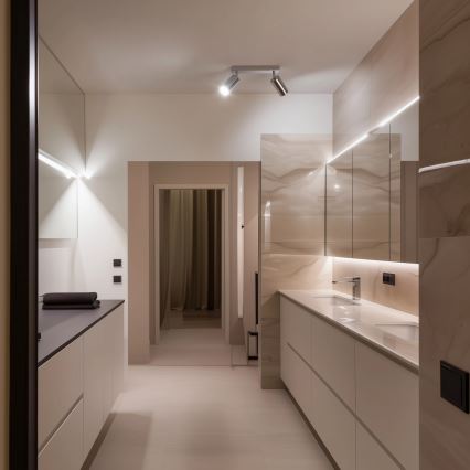 Brilagi - Foco de baño SELE 2xGU10/30W/230V IP44 cromo brillante
