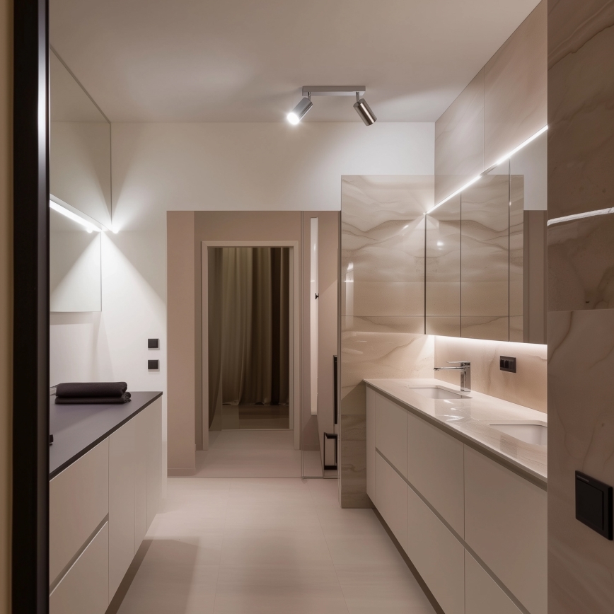 Brilagi - Foco de baño SELE 2xGU10/30W/230V IP44 cromo brillante