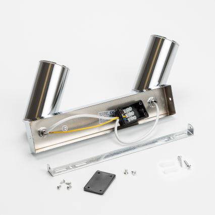 Brilagi - Foco de baño SELE 2xGU10/30W/230V IP44 cromo brillante