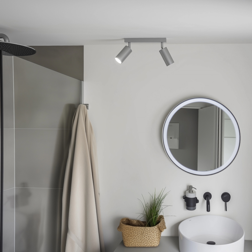 Brilagi - Foco de baño SELE 2xGU10/30W/230V IP44 plata