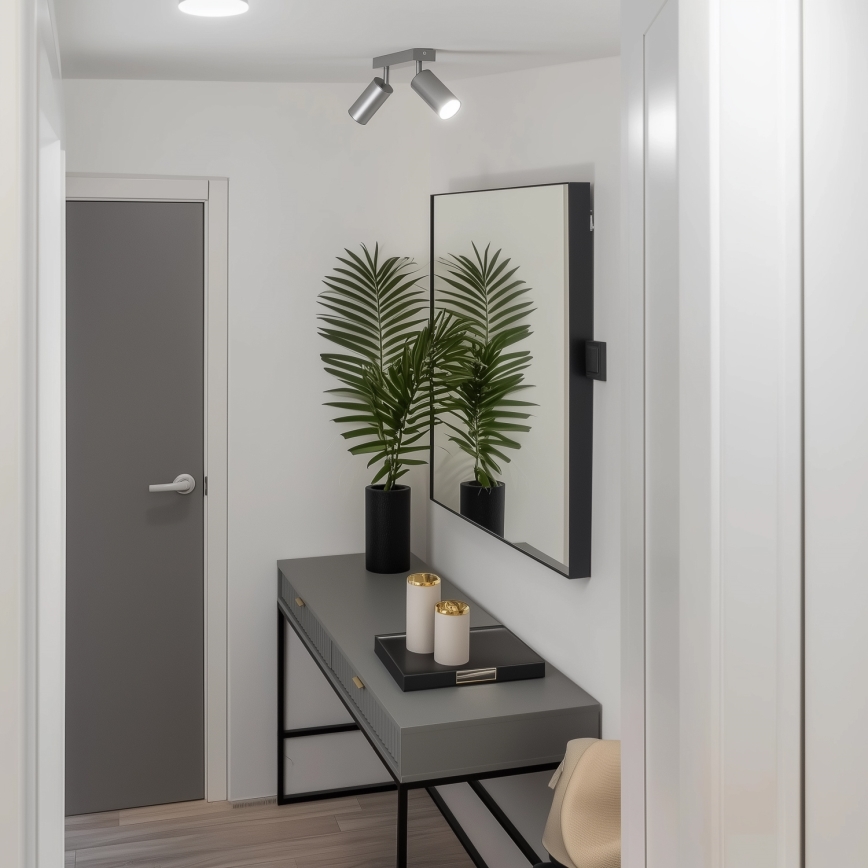 Brilagi - Foco de baño SELE 2xGU10/30W/230V IP44 plata