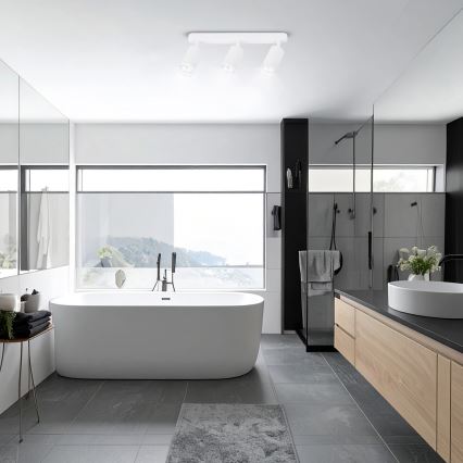 Brilagi - Foco de baño SELE 3xGU10/30W/230V IP44 blanco