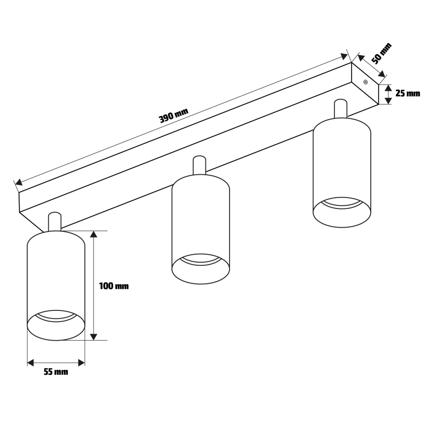Brilagi - Foco de baño SELE 3xGU10/30W/230V IP44 plata
