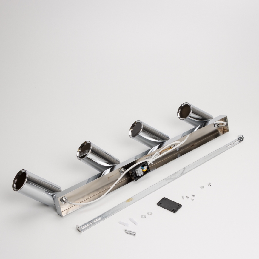 Brilagi - Foco de baño SELE 4xGU10/30W/230V IP44 cromo brillante