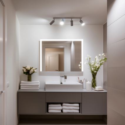 Brilagi - Foco de baño SELE 4xGU10/30W/230V IP44 plata