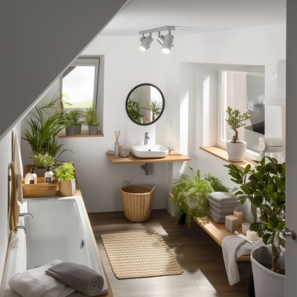 Brilagi - Foco de baño SELE 4xGU10/30W/230V IP44 plata