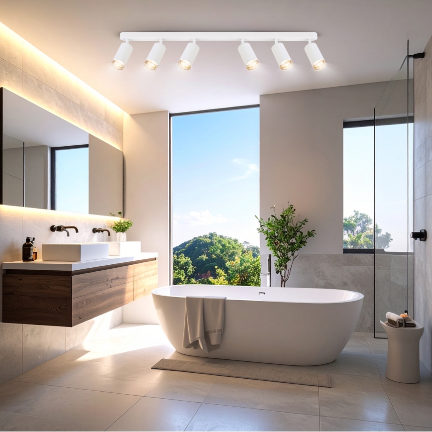 Brilagi - Foco de baño SELE 6xGU10/30W/230V IP44 blanco