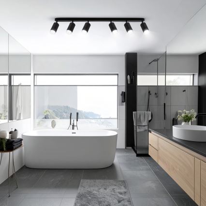 Brilagi - Foco de baño SELE 6xGU10/30W/230V IP44 negro