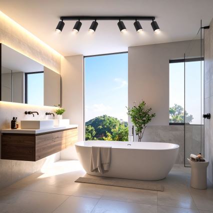 Brilagi - Foco de baño SELE 6xGU10/30W/230V IP44 negro