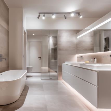 Brilagi - Foco de baño SELE 6xGU10/30W/230V IP44 plata