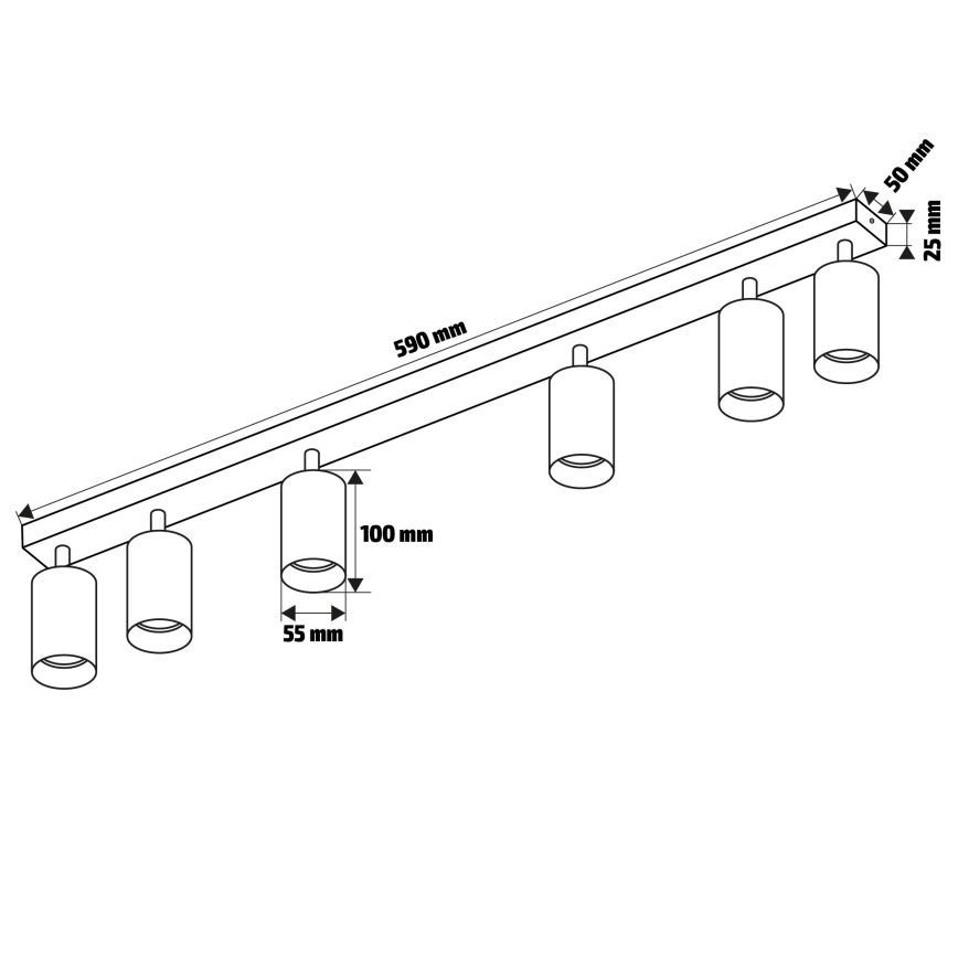 Brilagi - Foco de baño SELE 6xGU10/30W/230V IP44 plata