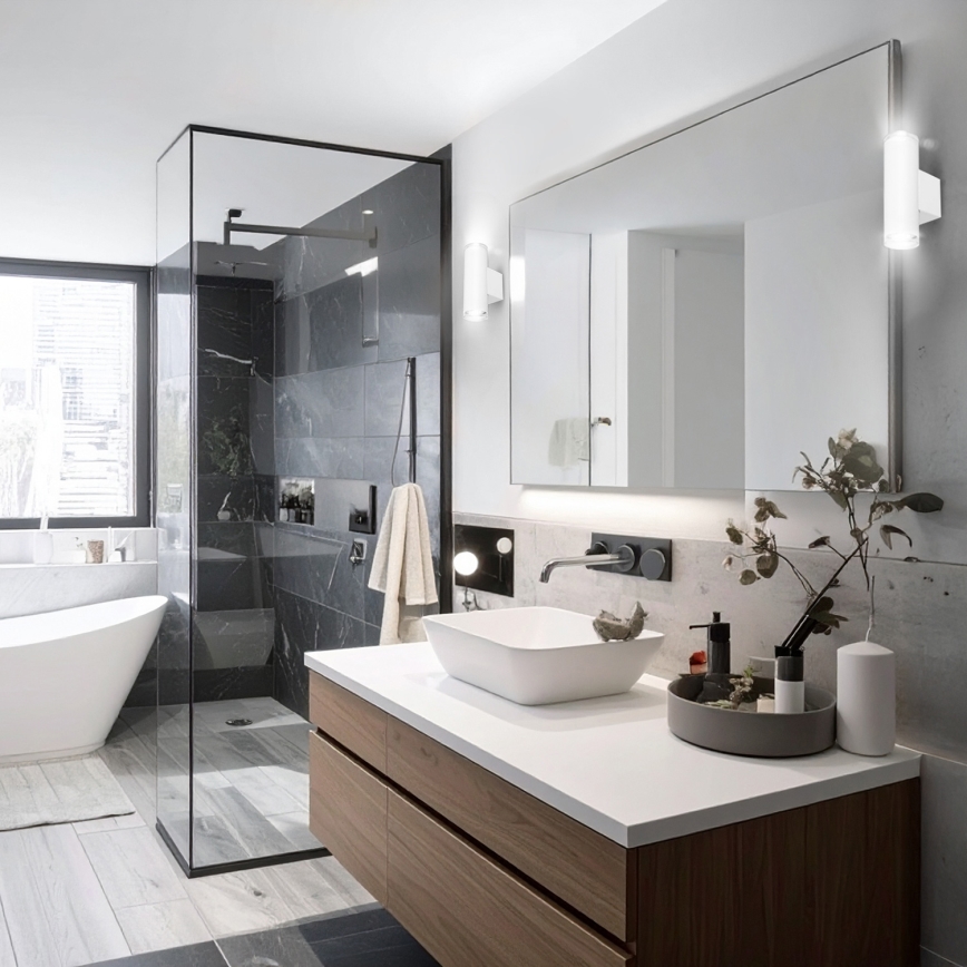 Brilagi - Aplique de baño SELE AQUA 4xGU10/30W/230V IP44 blanco