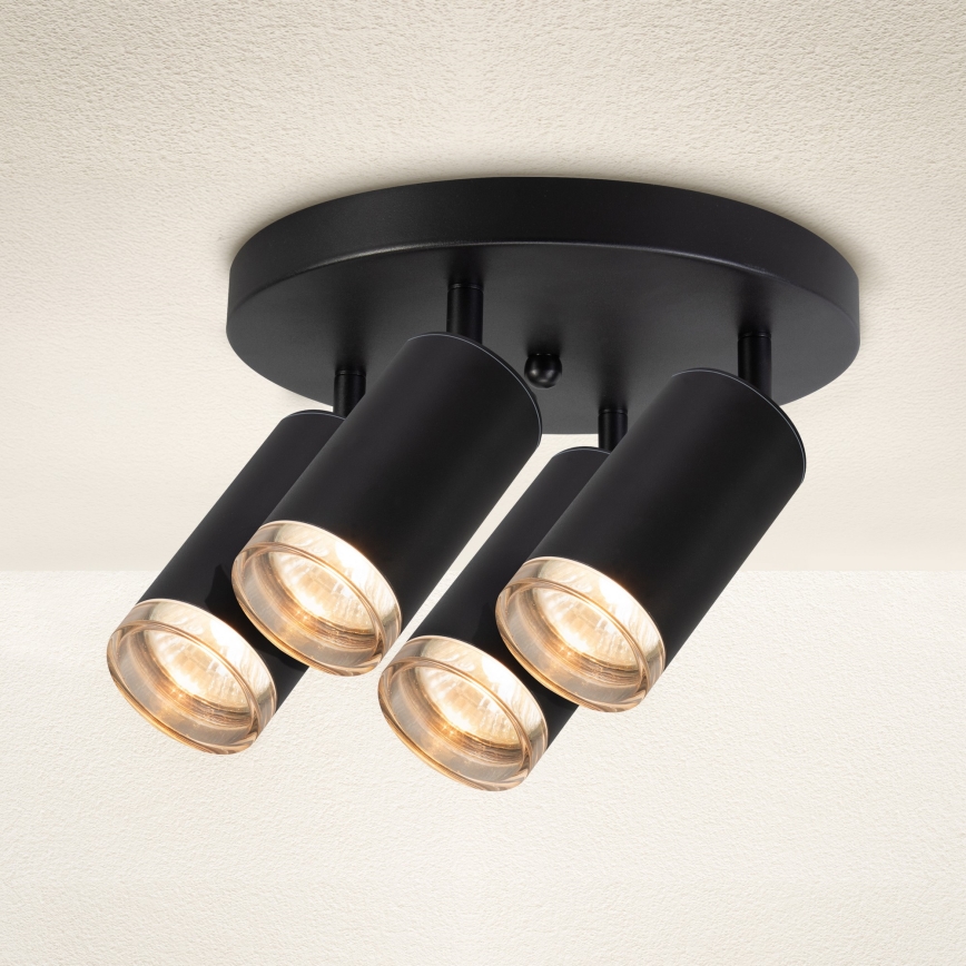 Brilagi - Foco de baño SELE AQUA 4xGU10/30W/230V IP44 negro
