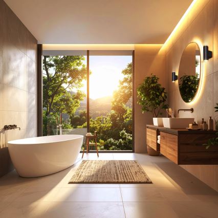 Brilagi - Aplique de baño SELE AQUA 4xGU10/30W/230V IP44 negro