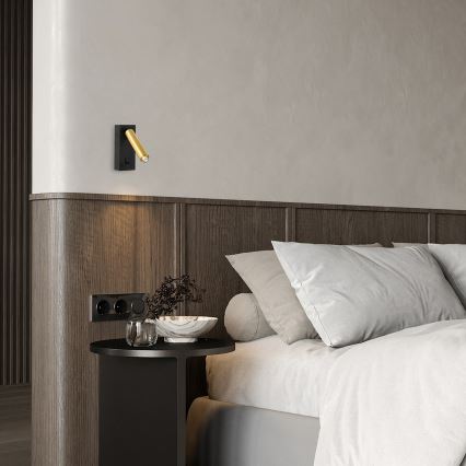Brilagi - Foco de pared LED regulable MAYA 1xG9/4W/230V negro/dorado 2700-6500K Wi-Fi Tuya