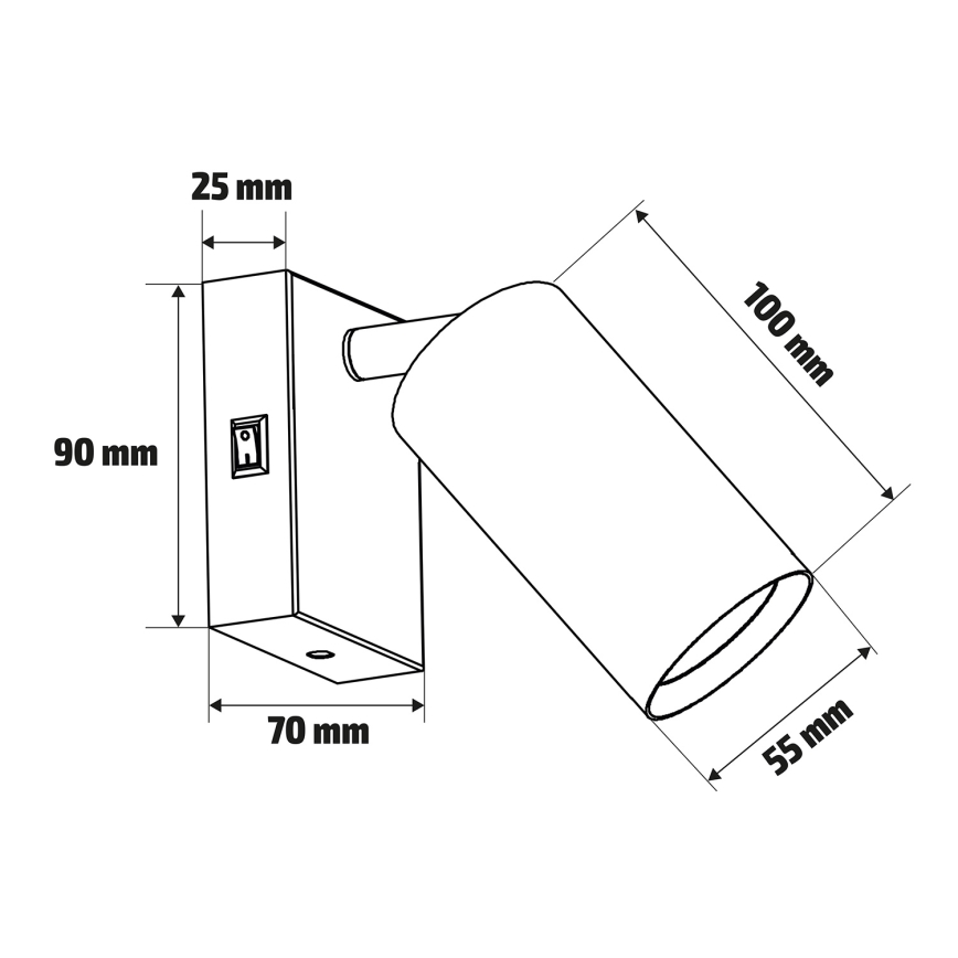 Brilagi - Foco de pared LED regulable SELE 1xGU10/6,5W/230V 2700-6500K blanco