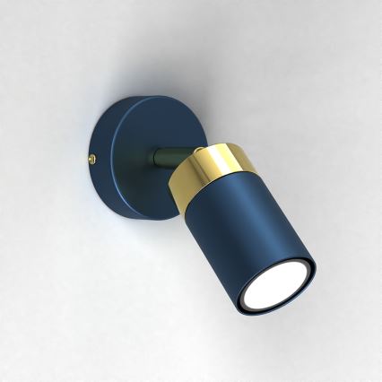 Brilagi - Foco de pared POKER 1xGU10/25W/230V azul/dorado