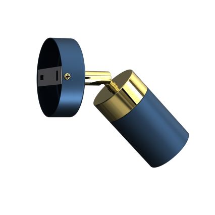 Brilagi - Foco de pared POKER 1xGU10/25W/230V azul/dorado