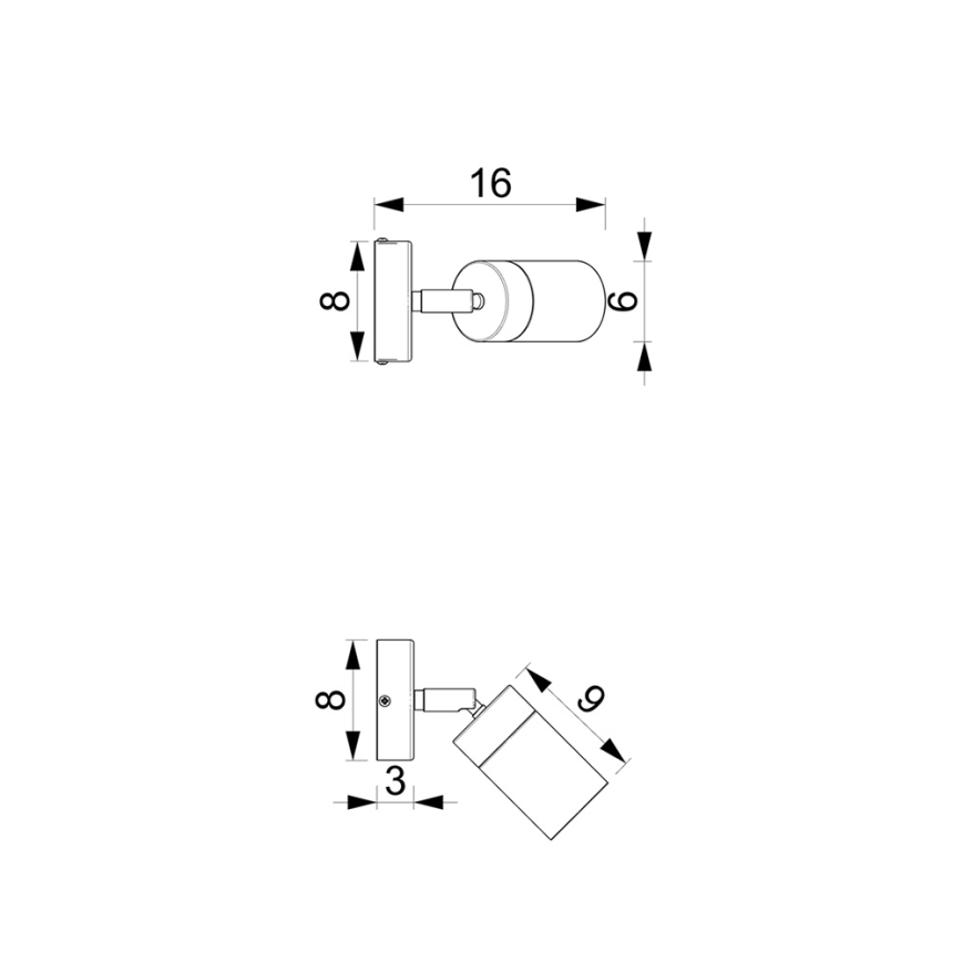 Brilagi - Foco de pared POKER 1xGU10/25W/230V azul/dorado