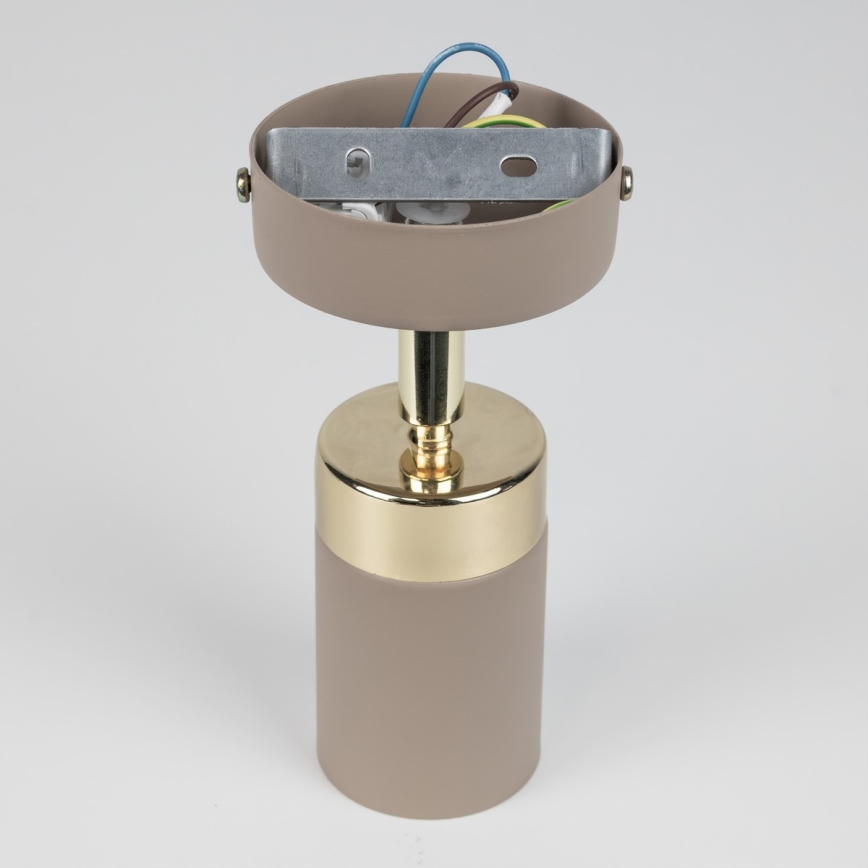 Brilagi - Foco de pared POKER 1xGU10/25W/230V beige/dorado