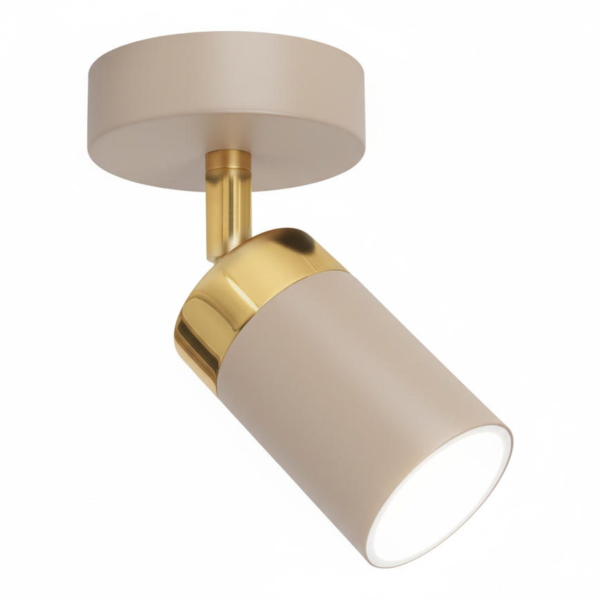 Brilagi - Foco de pared POKER 1xGU10/25W/230V beige/dorado