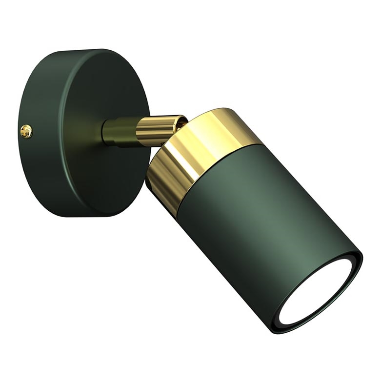 Brilagi - Foco de pared POKER 1xGU10/25W/230V verde/dorado