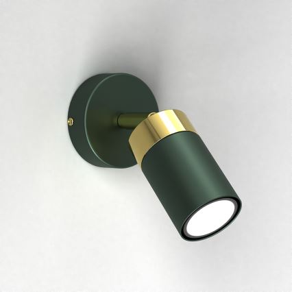 Brilagi - Foco de pared POKER 1xGU10/25W/230V verde/dorado
