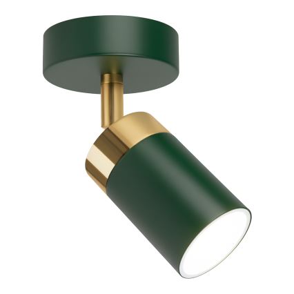 Brilagi - Foco de pared POKER 1xGU10/25W/230V verde/dorado