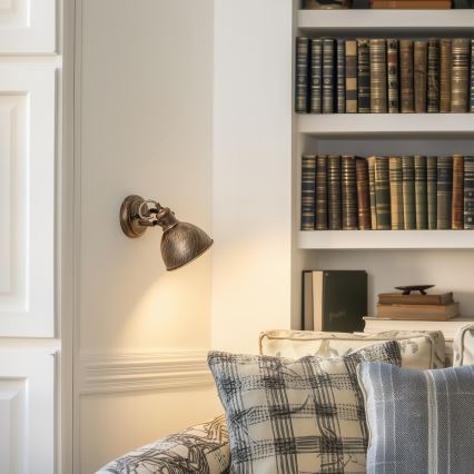 Brilagi - Foco de pared TECHNO 1xE27/60W/230V bronce/pátina