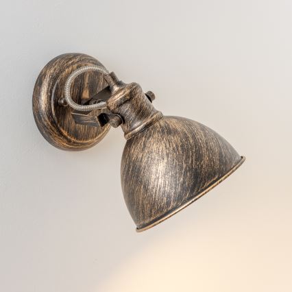 Brilagi - Foco de pared TECHNO 1xE27/60W/230V bronce/pátina