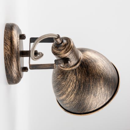 Brilagi - Foco de pared TECHNO 1xE27/60W/230V bronce/pátina
