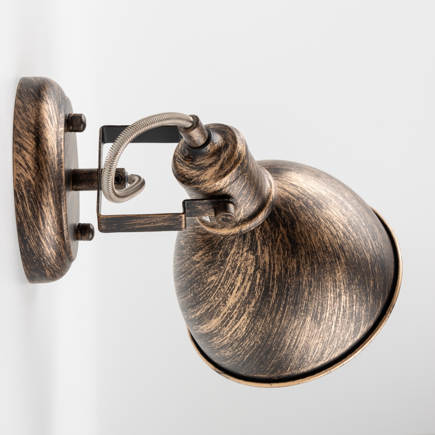 Brilagi - Foco de pared TECHNO 1xE27/60W/230V bronce/pátina