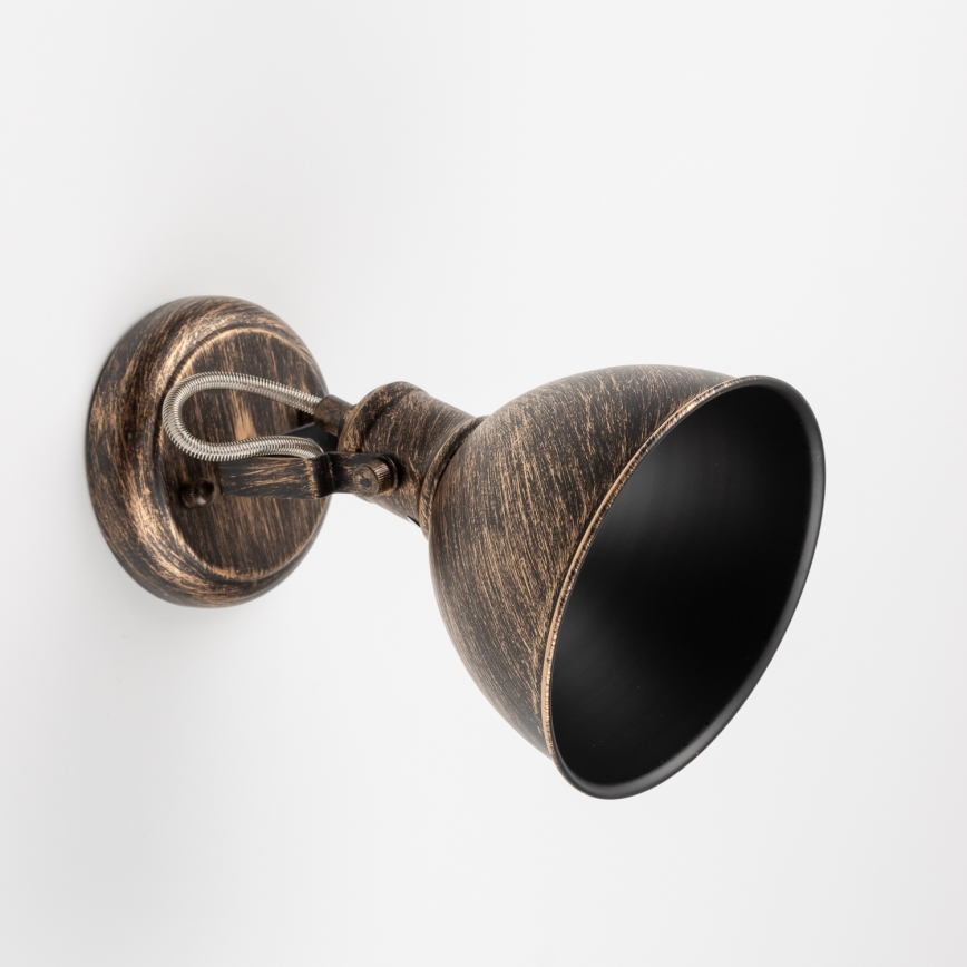 Brilagi - Foco de pared TECHNO 1xE27/60W/230V bronce/pátina