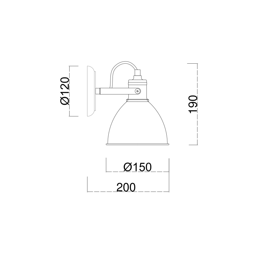 Brilagi - Foco de pared TECHNO 1xE27/60W/230V bronce/pátina